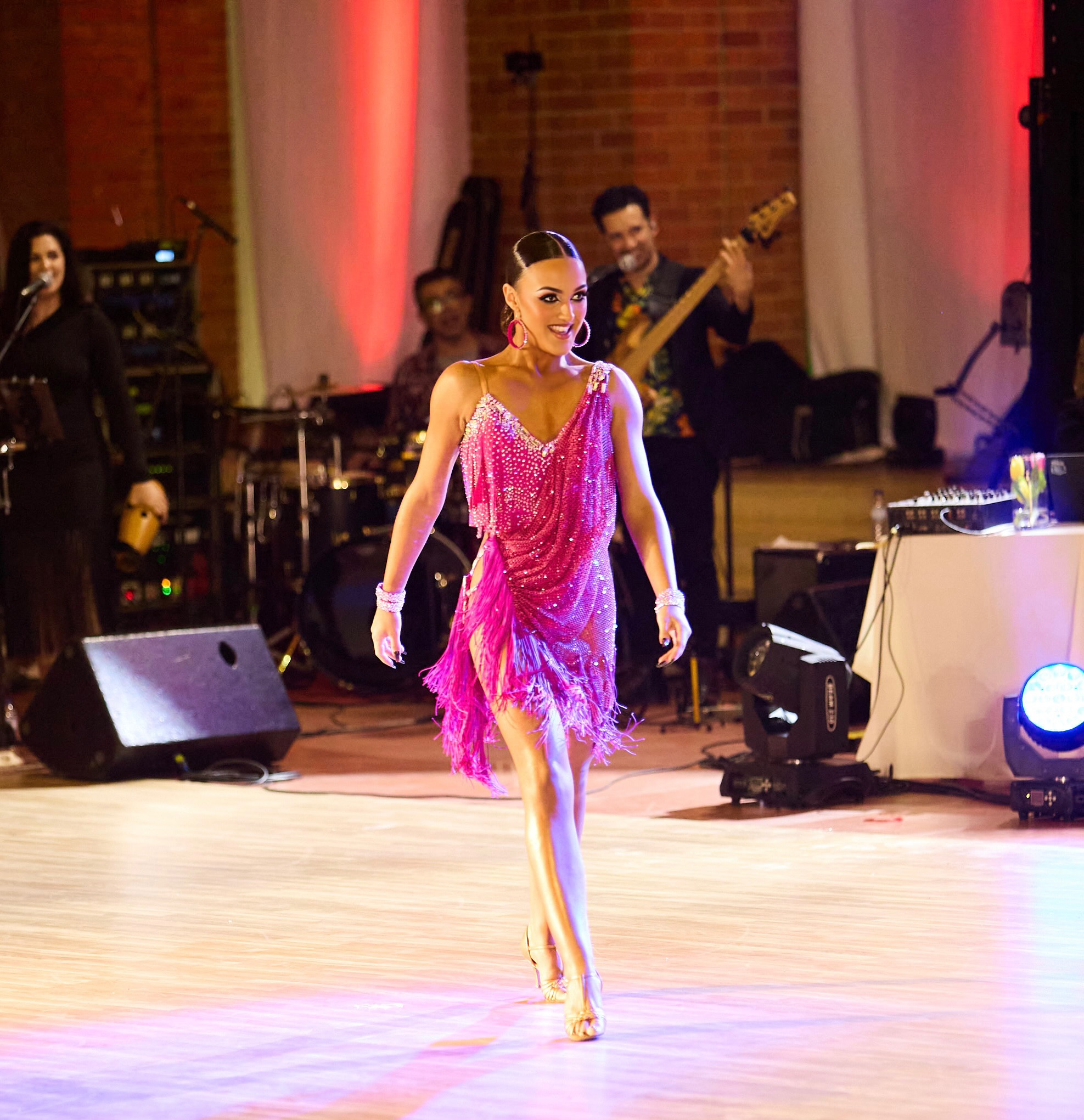 Christina Katsaros performing Latin dancing